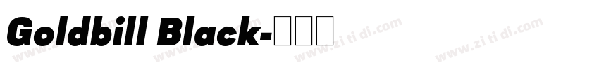 Goldbill Black字体转换